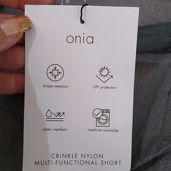 Onia Nylon Crinkle Multifunctional Short, Anchor Grey, size XL - Picture 6 of 9